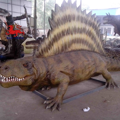 Zonbestendig Realistisch Animatronic Dinosaurus 4m Dimetrodon-standbeeld voor themapark