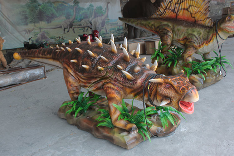 Rainproof Realistic Animatronic Dinosaur , Artificial Dinosaur For Green Park