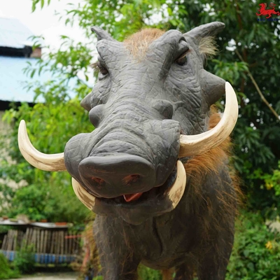 kopen Aangepast realistisch Animatronic Animals Wild Boar-model met levend brullend geluid online manufacture
