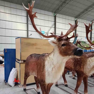 Jurassic World Realistische Animatronic Dieren Elk Standbeeld Grootte Aangepast