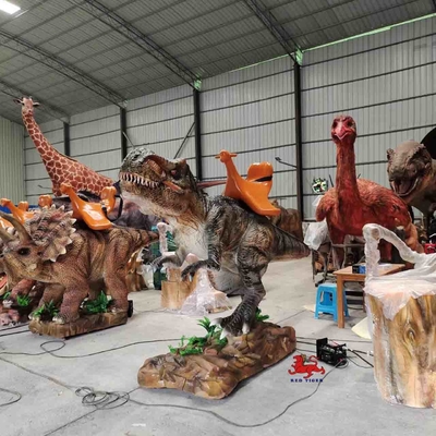 Animatronic T Rex Dinosaur Ride Zonwerende waterdichte kunstmatige dinosaurus