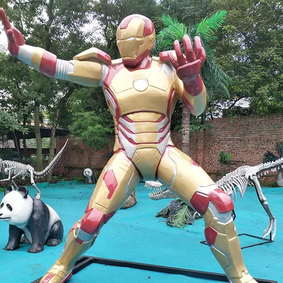 Waterdichte aangepaste glasvezelproducten Hars Marvel Iron Man-standbeeld
