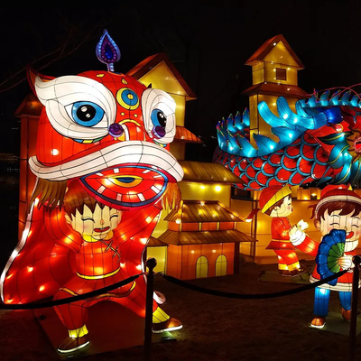 Outdoor Chinese Draak Lantaarn 60cm-30m Grootte Vorm Aanpasbaar
