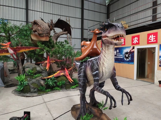 Live Show Animatronic Dinosaur Ride voor Jonge geitjes het Berijden