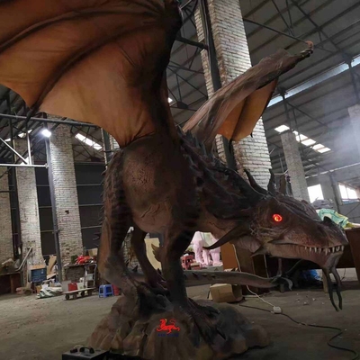 Hoge veiligheid Flexible realistische animatronische dinosaurus met verstelbare bewegingssnelheid