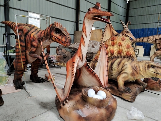 kopen Selfie Point Quetzalcoatlus Realistische Animatronische Dinosaurus Met Eieren Infrarood Sensor Start online manufacture