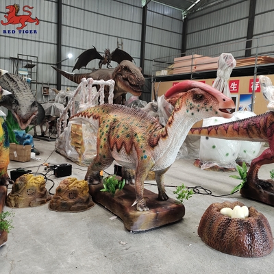 Realistische Animatronic Parasaurolophus dinosaurus Jurassic pretpark dinosaurus