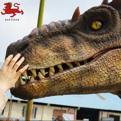 Hoge interactiviteit Animatronic Realistisch Raptor-kostuum met beweging / geluid