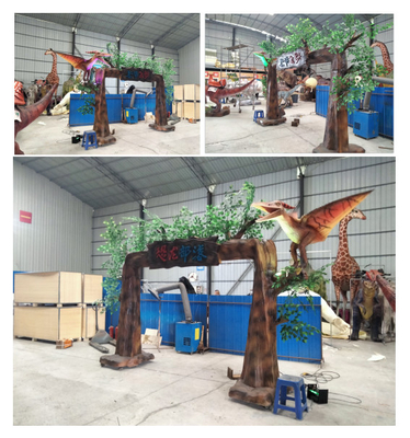 De Dinosaurusstam van de boomdeur voor Themapark met Rgb Licht
