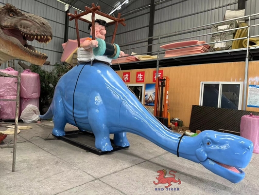 Good price Fiberglass tekenfilm Dinosaurus Animatronische rit op een dinosaurus online