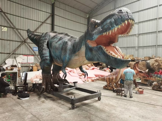 Weerbestendige Realistische Animatronische Dinosaurus T-rex Servomotoren Dinosaurus Breed scala aan bewegingen
