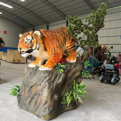 Theme Park Realistische Animatronische Levensgrootte Tijger Op maat