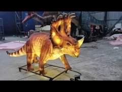 Levensgrootte Realistische Animatronische Dinosaurus Glowing Lantern Dinosaurus Sinoceratops